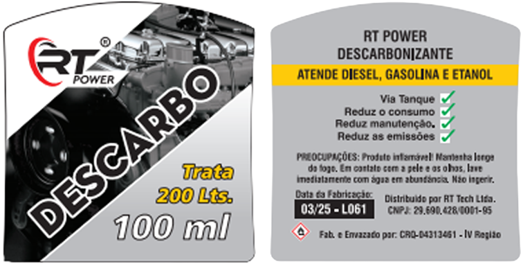 Rótulo RT Power Descarbo